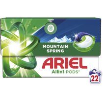 Капсули для прання Ariel Все-в-1 Гірське джерело 22 шт