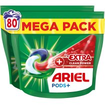 Капсулы для стирки белых и светлых вещей Ariel PODS+ Сила Экстраочистка, 80 шт