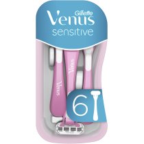 Одноразові станки для гоління (бритви) жіночі Venus Sensitive, 6 шт