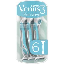 Одноразові станки для гоління (бритви) жіночі Venus 3 Sensitive, 6 шт