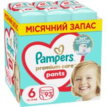 Подгузники-трусики Pampers Premium Care Pants Размер 6 (13-19 кг) 93 шт
