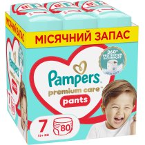 Підгузки-трусики Pampers Premium Care Pants Розмір 7 (15+ кг) 80 шт
