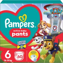 Подгузники-трусики Pampers Active Baby Pants "Щенячий патруль" Размер 6 (14-19 кг), 60 шт
