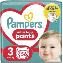 Подгузники-трусики Pampers Active Baby Pants Размер 3 (6-11 кг) 56 шт