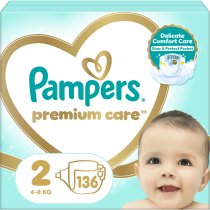 Подгузники Pampers Premium Care Размер 2 (4-8 кг), 136 шт.