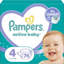 Подгузники Pampers Active Baby Размер 4 (9-14 кг), 76 шт.