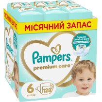 Подгузники Pampers Premium Care Размер 6 (13-18 кг), 128 шт.