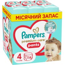 Підгузки-трусики Pampers Premium Care Pants Розмір 4 (9-15 кг) 114 шт