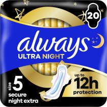 Гігієнічні прокладки Always Ultra Secure Night Extra (Розмір 5) 20 шт