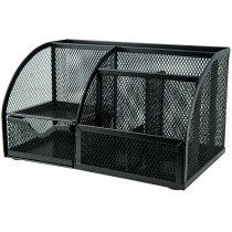 Подставка-органайзер 220x140x130мм, металлическая, чёрная