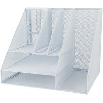 Многофункциональная подставка-органайзер 345x290x290мм, металл, белая