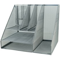 Многофункциональная подставка-органайзер 345x290x290мм, металл, серебристая