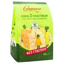 Суміш 3 пластівців Сквирянка БЕЗ ГЛЮТЕНУ 400 г