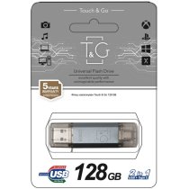 Флеш-память USB 128GB T&G Type-C 009 Star срібло (переносить файли зі смартфона, планшета та комп'ют