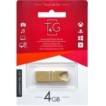 Флеш-память USB 4GB T&G металева серія 117 золото