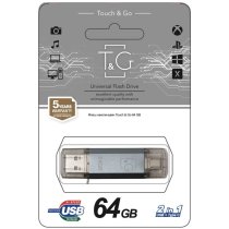 Флеш-память USB 64GB T&G Type-C 009 серія Star срібло (переносить файли зі смартфона, планшета та ко
