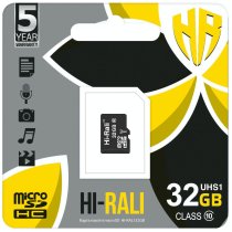 Карта памяти microSDHC (UHS-1) 32GB class 10 Hi-Rali (без адаптера)