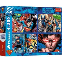 Пазли "4x250"  Superman Сміливість Супермена ТМ Trefl