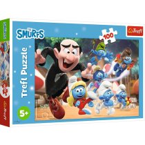 Пазли "100" The Smurfs Уроки тата Смурфа ТМ Trefl