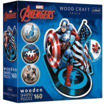 Пазли "160 Wooden" Marvel Heroes Безстрашний Капітан Америка ТМ Trefl