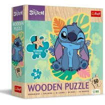 Пазли "50 Wooden" Lilo&Stitch Щасливий Стіч ТМ Trefl