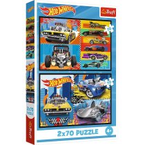 Пазли "2x70" Hot Wheels Іграшкові машинки ТМ Trefl