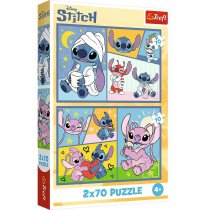 Пазли "2x70" Lilo&Stitch Зі Стічем не нудно ТМ Trefl