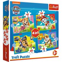 Пазли "4in1 (12, 15, 20, 24)" Paw Patrol Запуск цуценят ТМ Trefl