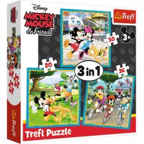 Пазли "3in1" Mickey&friends Міккі з друзями ТМ Trefl