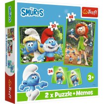 Trefl Пазлы "2in1+memos" The Smurfs Смурфикам весело