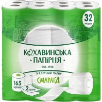 Папір туалетний Кохавинська папірня Смарагд 2 шари 32 рулони