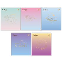 Тетрадь 12 листов, линия "Goldstar Pusheen" Софт тач, фольга золото