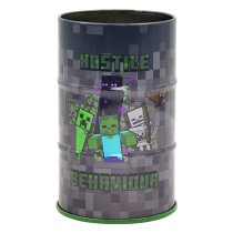 Стакан-подставка бочка Yes "Minecraft" металл, серый