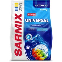 Стиральный порошок ТМ SARMIX Active Universal для всех типов стирки 750 г