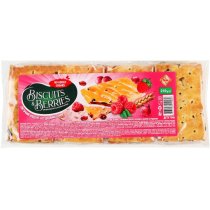Печенье Житомирські Ласощі затяжное с начинкой BISCUITS & BERRIES малина и изюм 210г