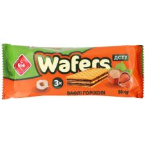 Вафли Житомирські ласощі с начинкой Wafers ореховые 50г