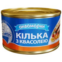 Кілька Аквамарин з квасолею у томатному соусі 230г