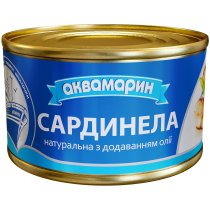 Сардинелла Аквамарин натуральна з додаванням олії 230г