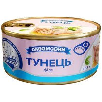 Тунець Аквамарин філе у власному соку 185г