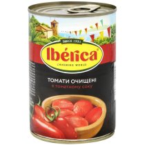 Томаты Iberica цели очищены в томатном соке 400 г