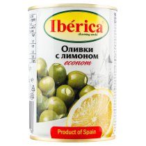 Оливки Iberica econ с лимоном 280 г