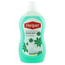 Средство для мытья посуды Helper Зеленый лимон с дозатором.