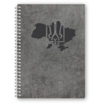 Блокнот "UA", А5, пластикова обкл., спіраль, 60 арк., клітинка