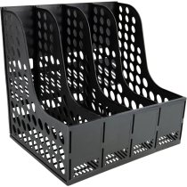 Лоток вертикальный сборный на 4 отделения, черний