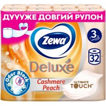 Туалетний папір Zewa Deluxe Персик (персиковий) 3 шари 32 рулони