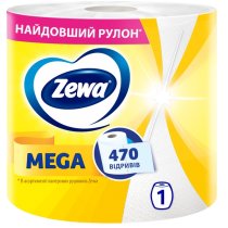 Рушник папровий Zewa Mega Roll 470 відр. 1 рулон
