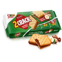Печенье-сэндвич 2 CRACK с начинкой какао-орех 190г
