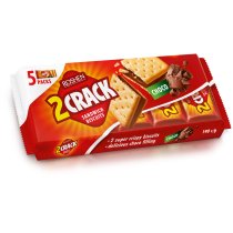 Печенье-сэндвич 2 CRACK с шоколадной начинкой 190г