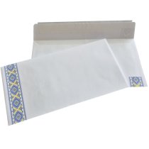 Конверт E65 (0+0) скл, 80 г/м2, 500 шт вишиванка" синьо-жовта