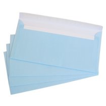 Конверт E65 (0+0) скл, 80 г/м2, 500 шт пастельно-блакитний
